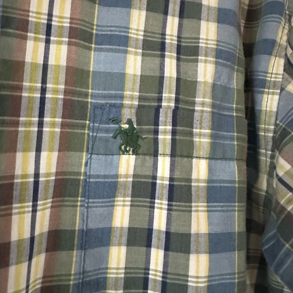 Knights Sportswear Large Green Plaid Button Down - Picture 2 of 6